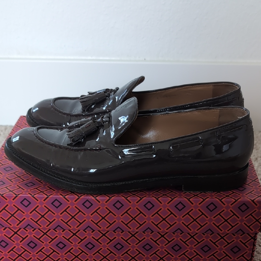 Fratelli Rossetti Glossy Plum Tassel Loafers